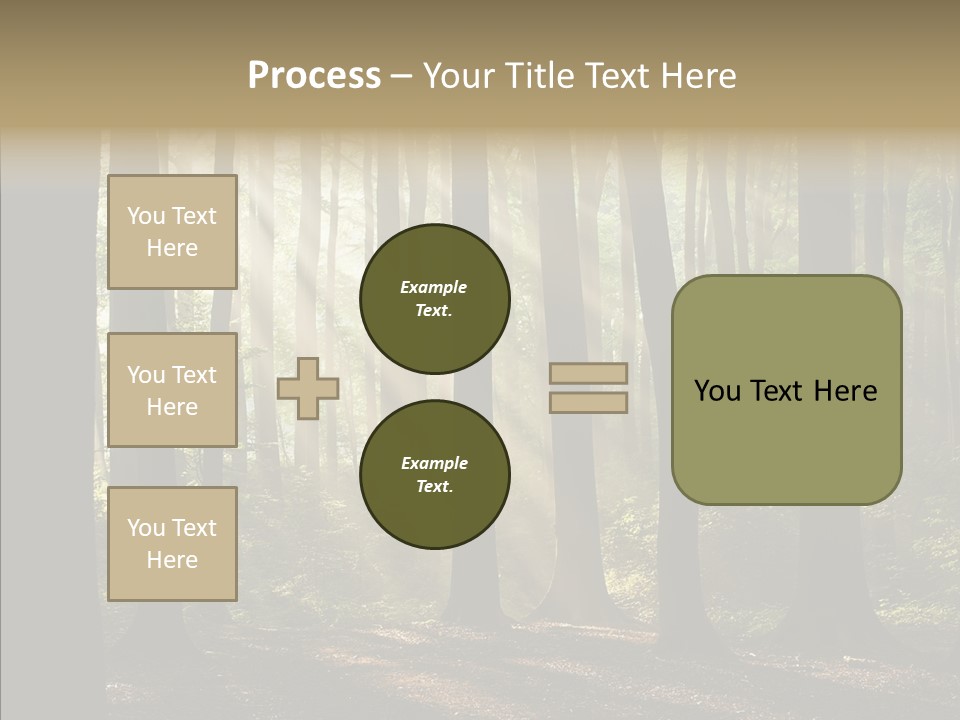 Foggy Foliage Branch PowerPoint Template