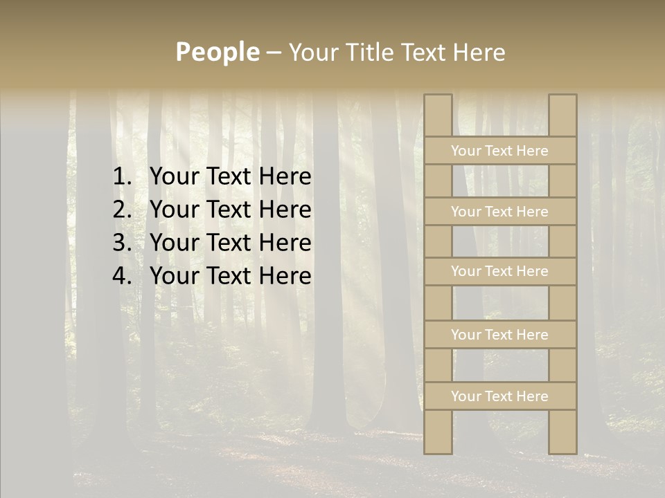 Foggy Foliage Branch PowerPoint Template