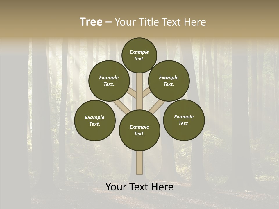 Foggy Foliage Branch PowerPoint Template