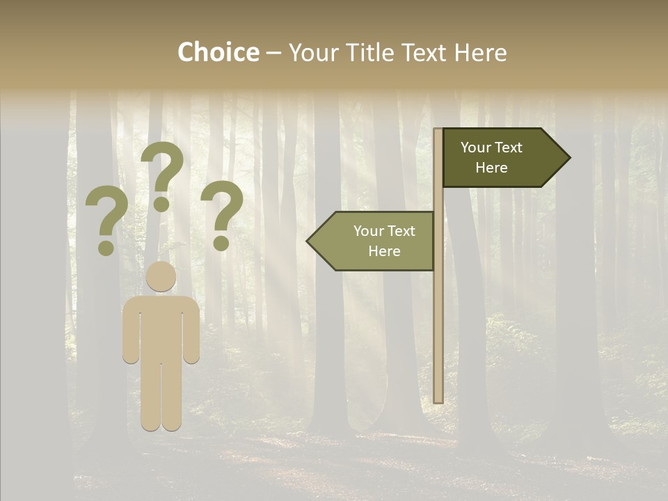 Foggy Foliage Branch PowerPoint Template