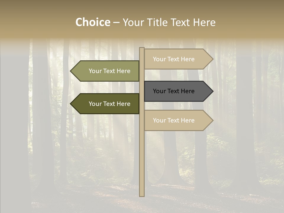Foggy Foliage Branch PowerPoint Template