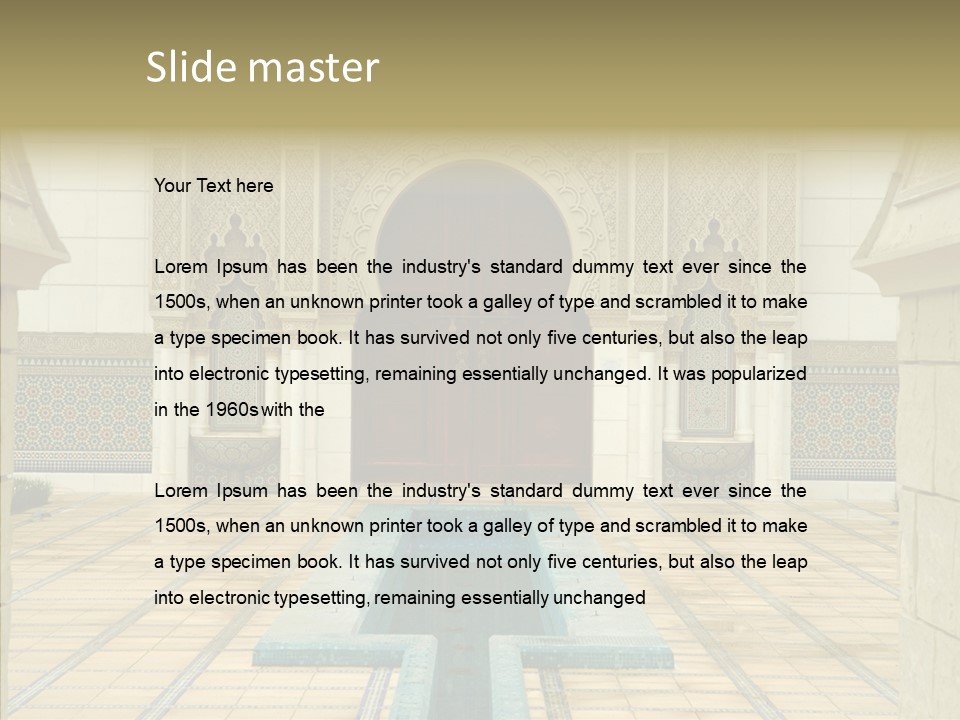 Corridor Garden Classic PowerPoint Template