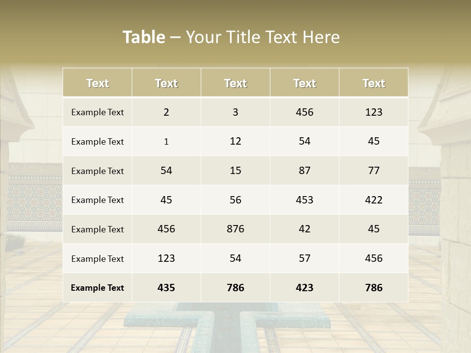 Corridor Garden Classic PowerPoint Template