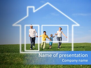 Outdoor Kid Mother PowerPoint Template