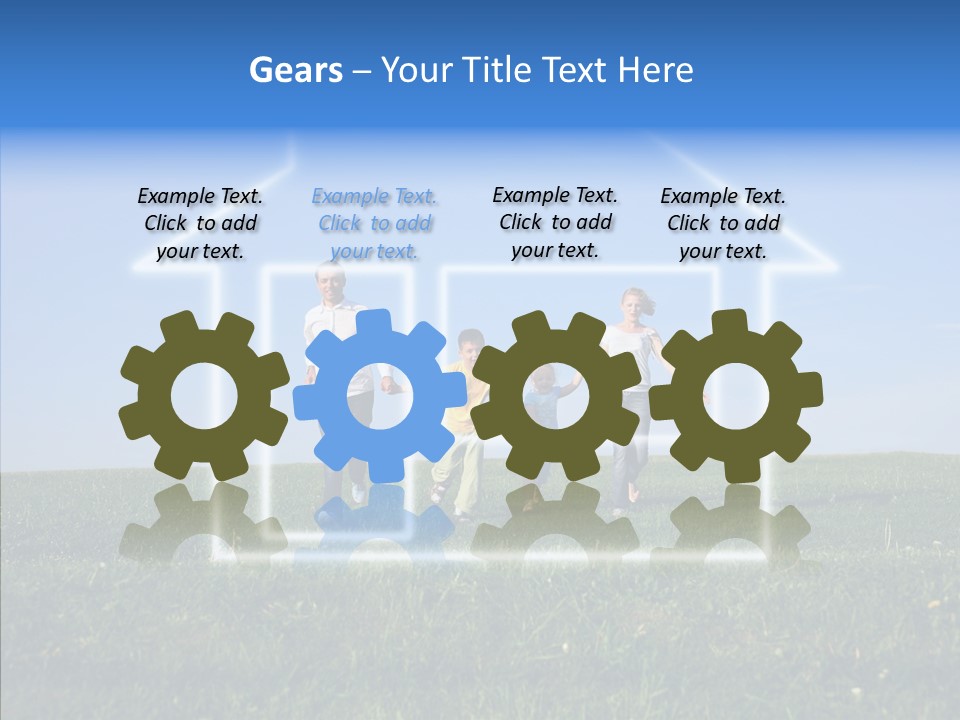 Outdoor Kid Mother PowerPoint Template