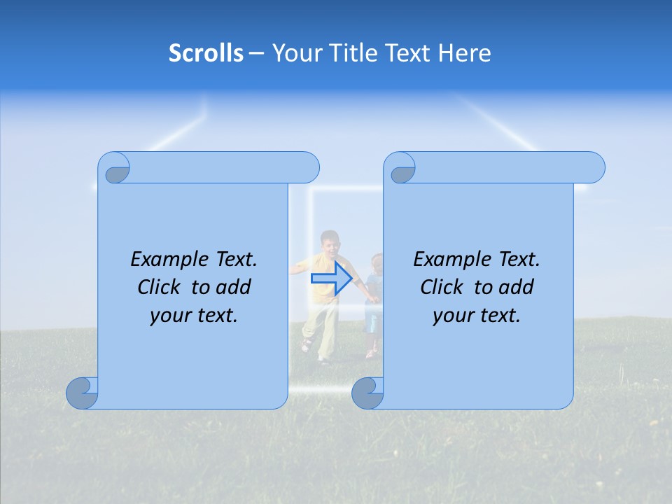 Outdoor Kid Mother PowerPoint Template