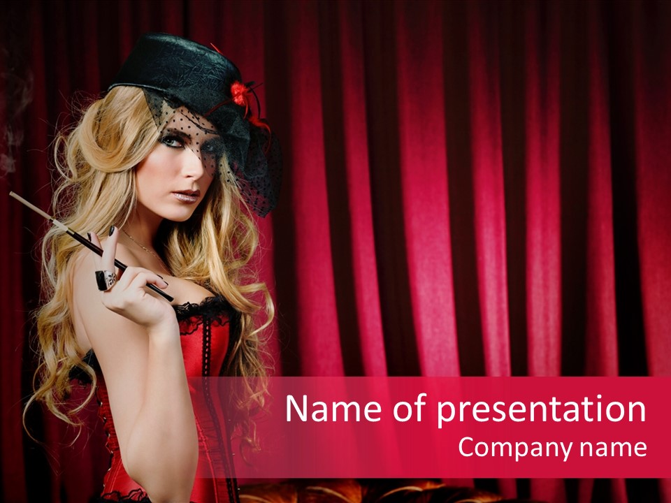 Bonnet People Corset PowerPoint Template