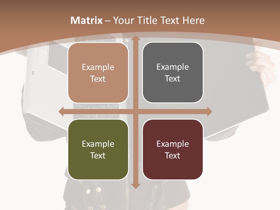 Girl Relaxed Computer PowerPoint Template