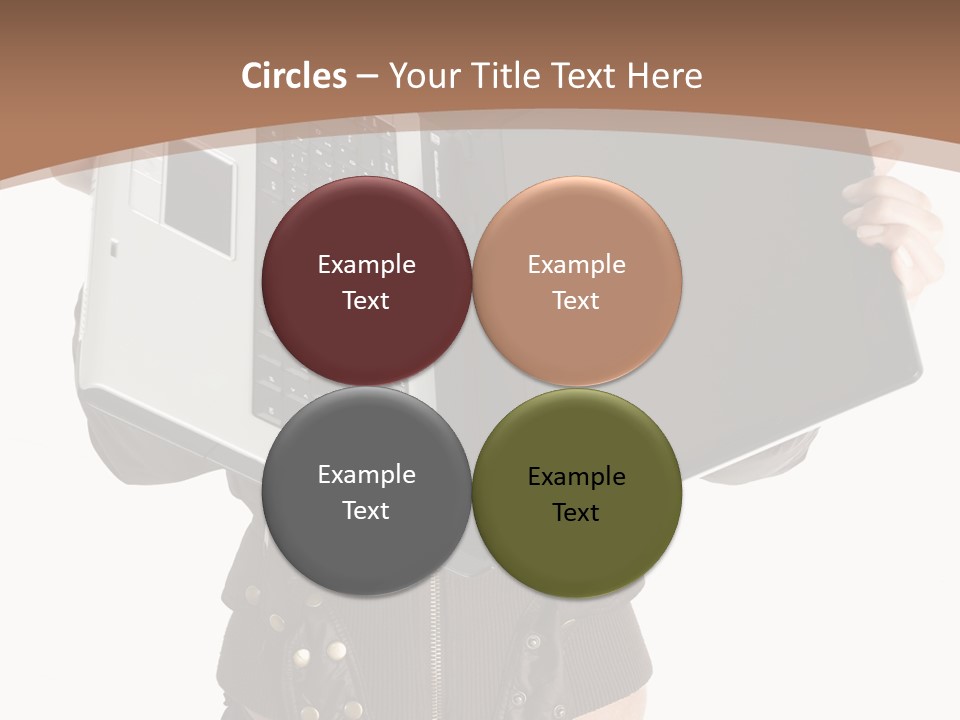 Girl Relaxed Computer PowerPoint Template