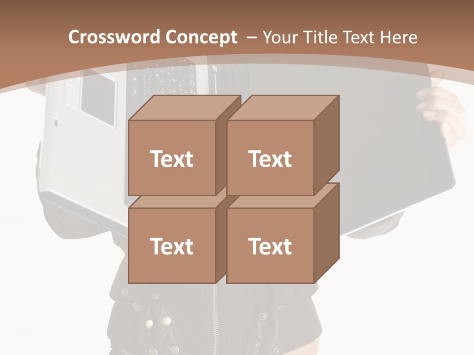 Girl Relaxed Computer PowerPoint Template