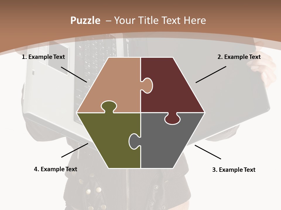 Girl Relaxed Computer PowerPoint Template