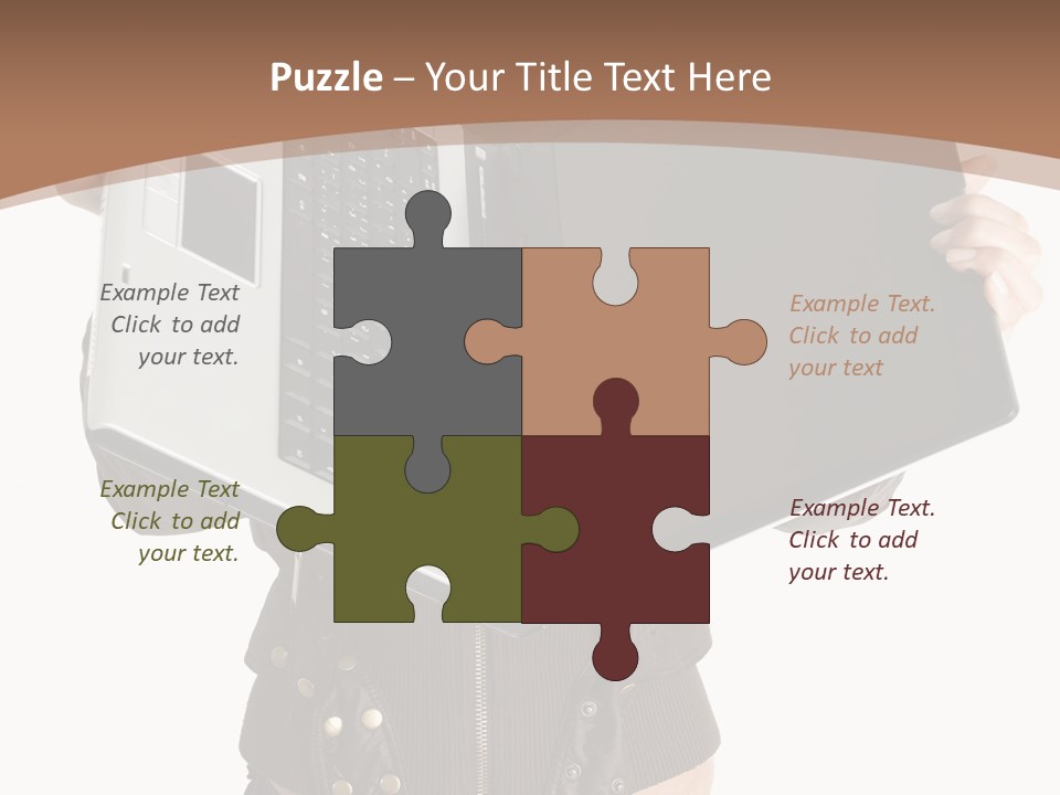 Girl Relaxed Computer PowerPoint Template