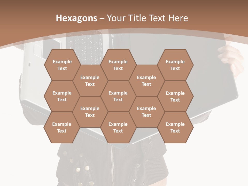 Girl Relaxed Computer PowerPoint Template