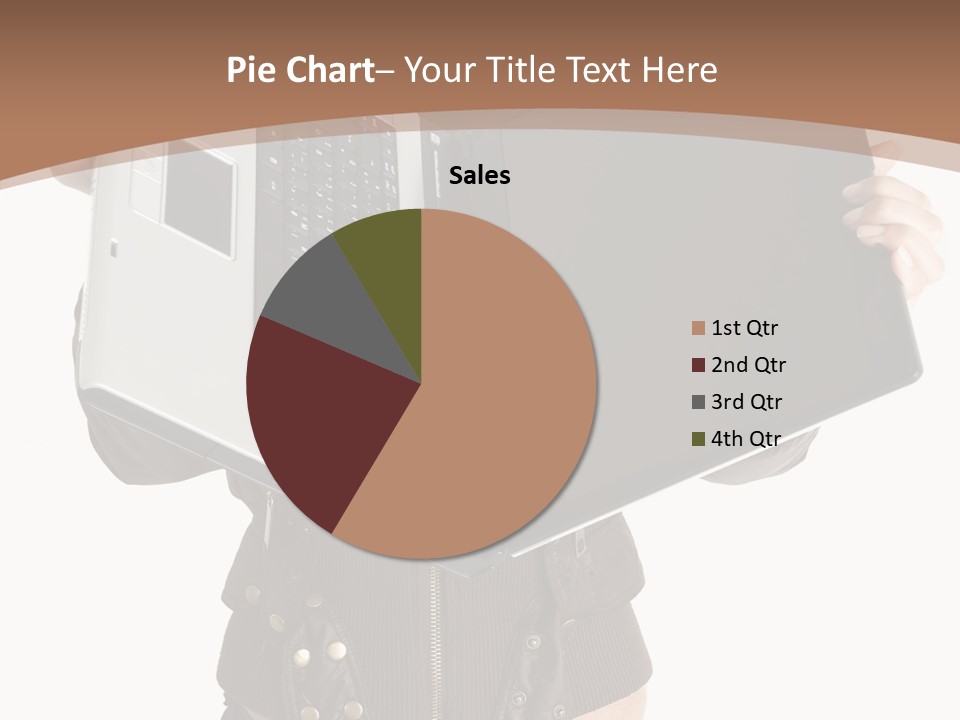 Girl Relaxed Computer PowerPoint Template