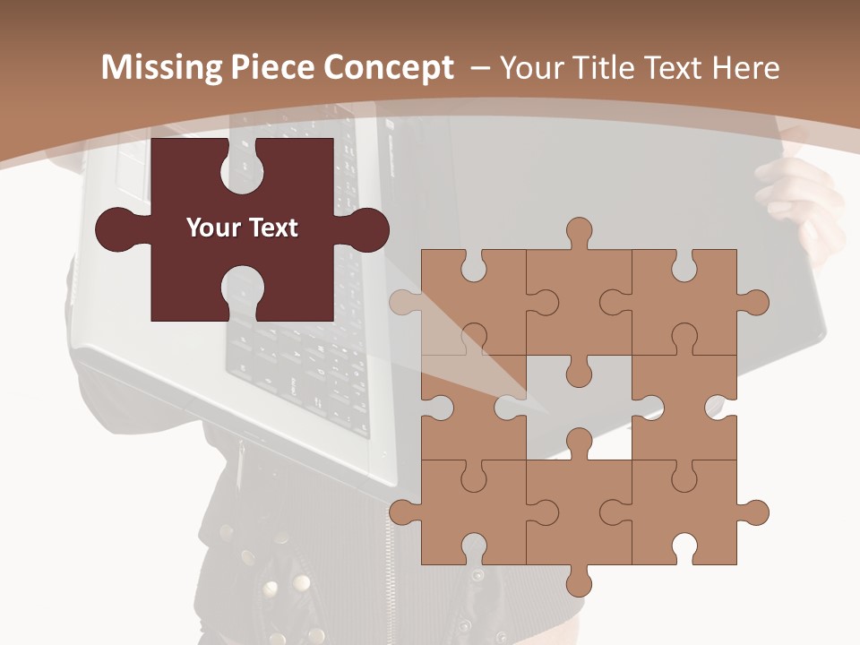 Girl Relaxed Computer PowerPoint Template