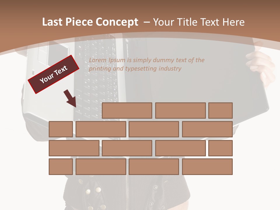 Girl Relaxed Computer PowerPoint Template