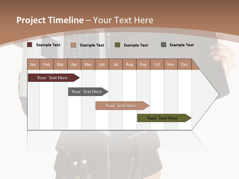 Girl Relaxed Computer PowerPoint Template
