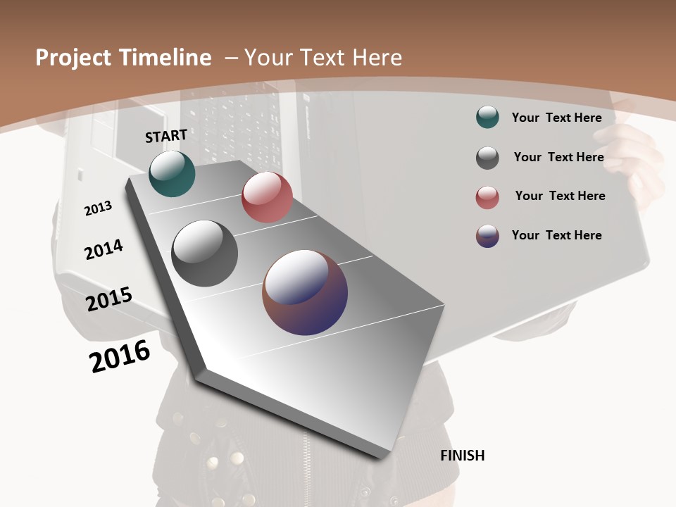 Girl Relaxed Computer PowerPoint Template