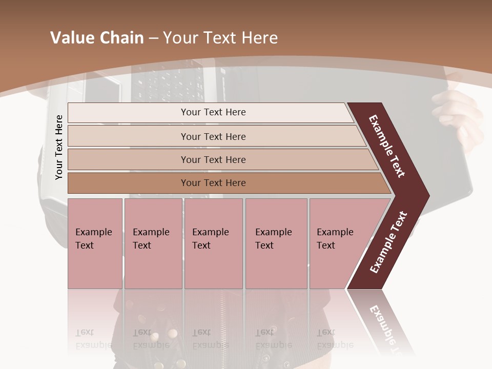 Girl Relaxed Computer PowerPoint Template