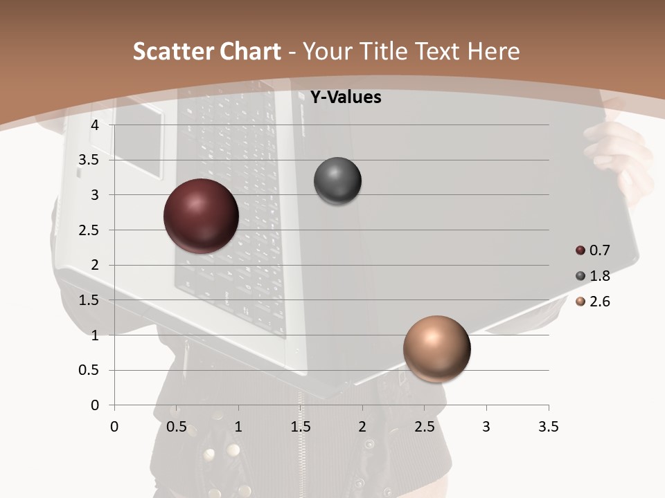 Girl Relaxed Computer PowerPoint Template