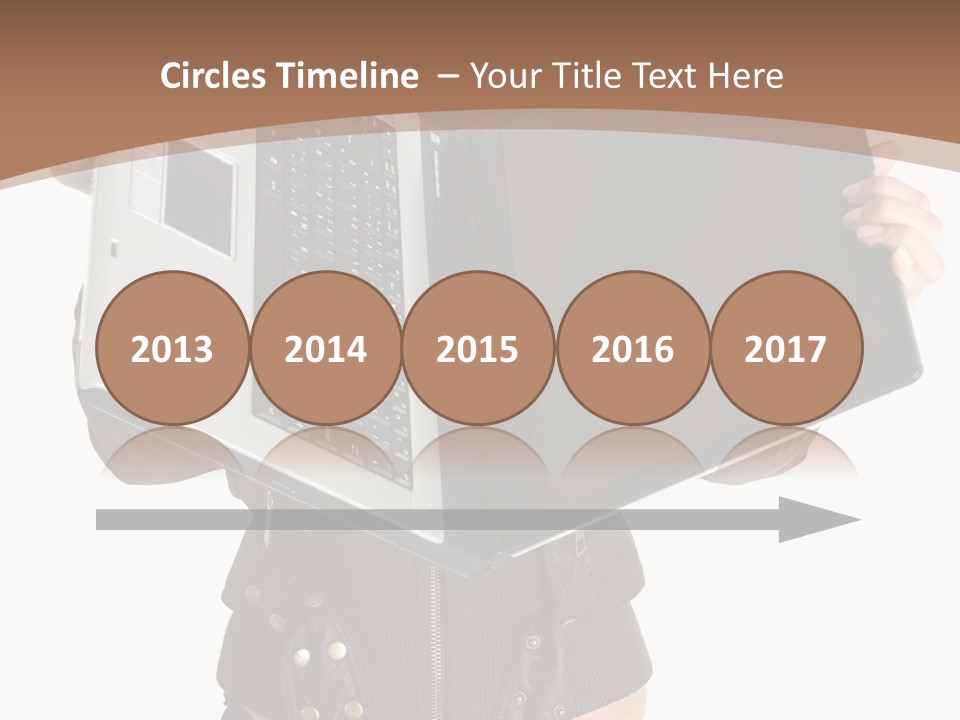 Girl Relaxed Computer PowerPoint Template