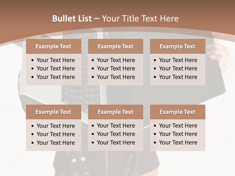Girl Relaxed Computer PowerPoint Template