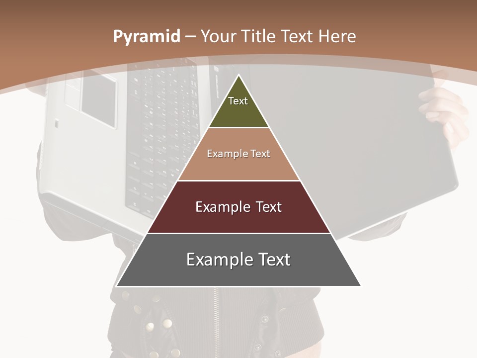 Girl Relaxed Computer PowerPoint Template