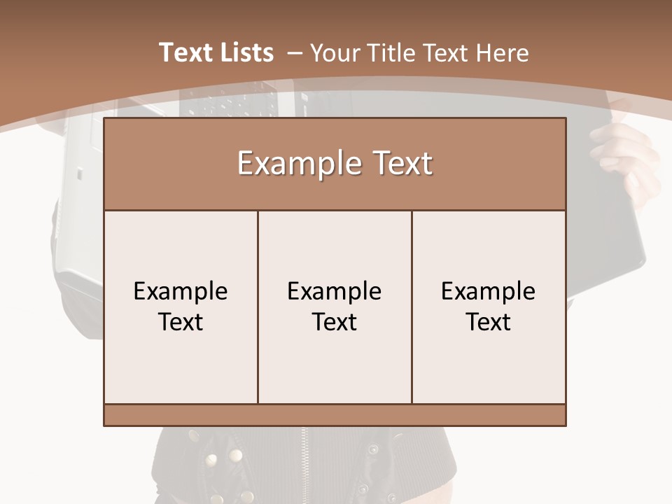 Girl Relaxed Computer PowerPoint Template