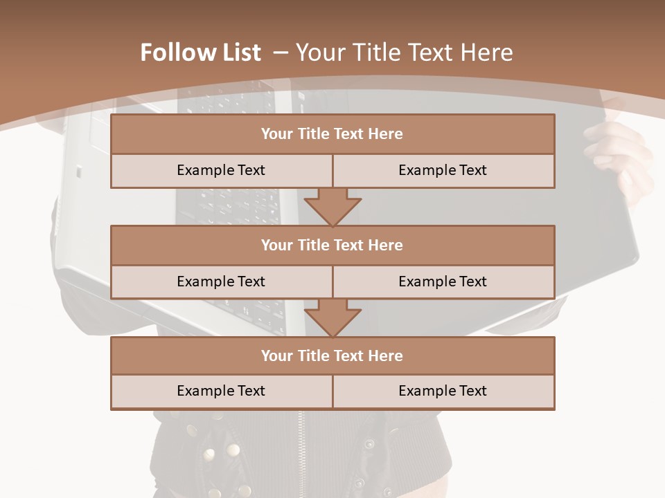 Girl Relaxed Computer PowerPoint Template