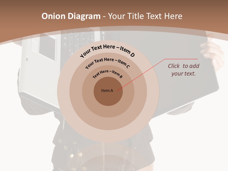 Girl Relaxed Computer PowerPoint Template