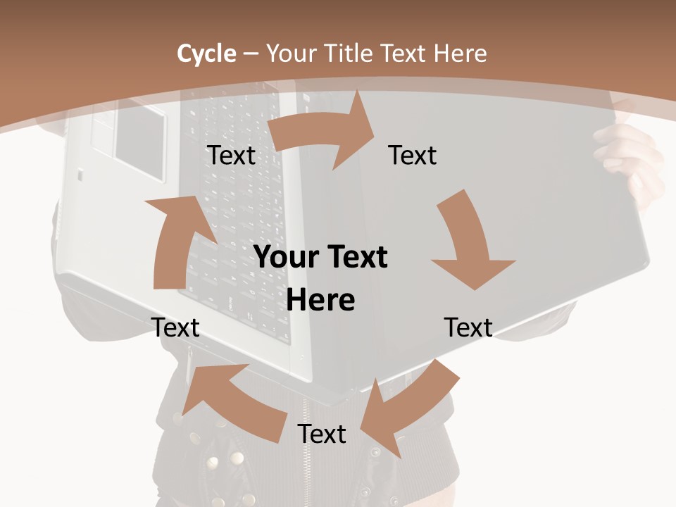Girl Relaxed Computer PowerPoint Template
