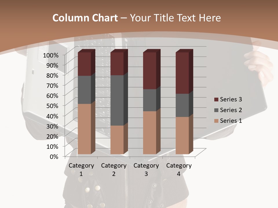 Girl Relaxed Computer PowerPoint Template