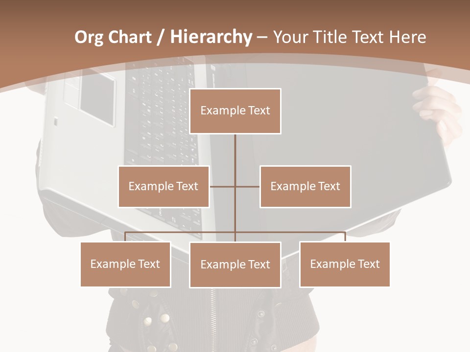 Girl Relaxed Computer PowerPoint Template