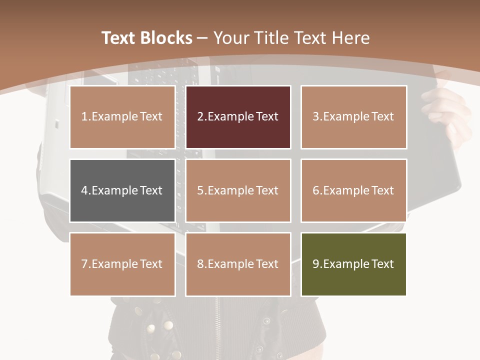 Girl Relaxed Computer PowerPoint Template