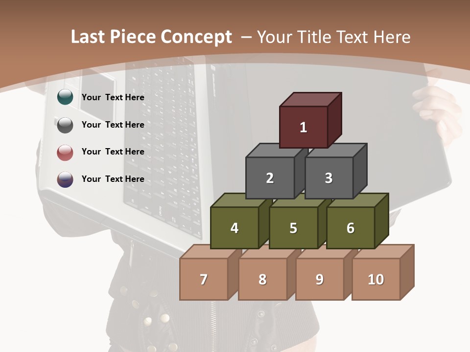 Girl Relaxed Computer PowerPoint Template