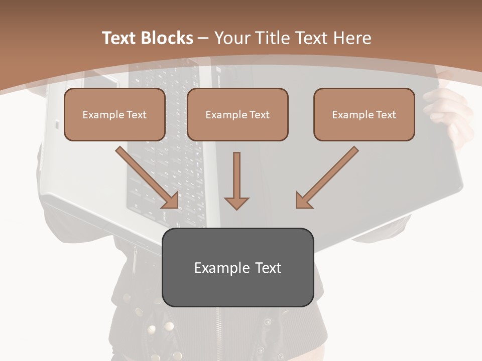 Girl Relaxed Computer PowerPoint Template