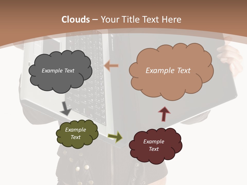 Girl Relaxed Computer PowerPoint Template