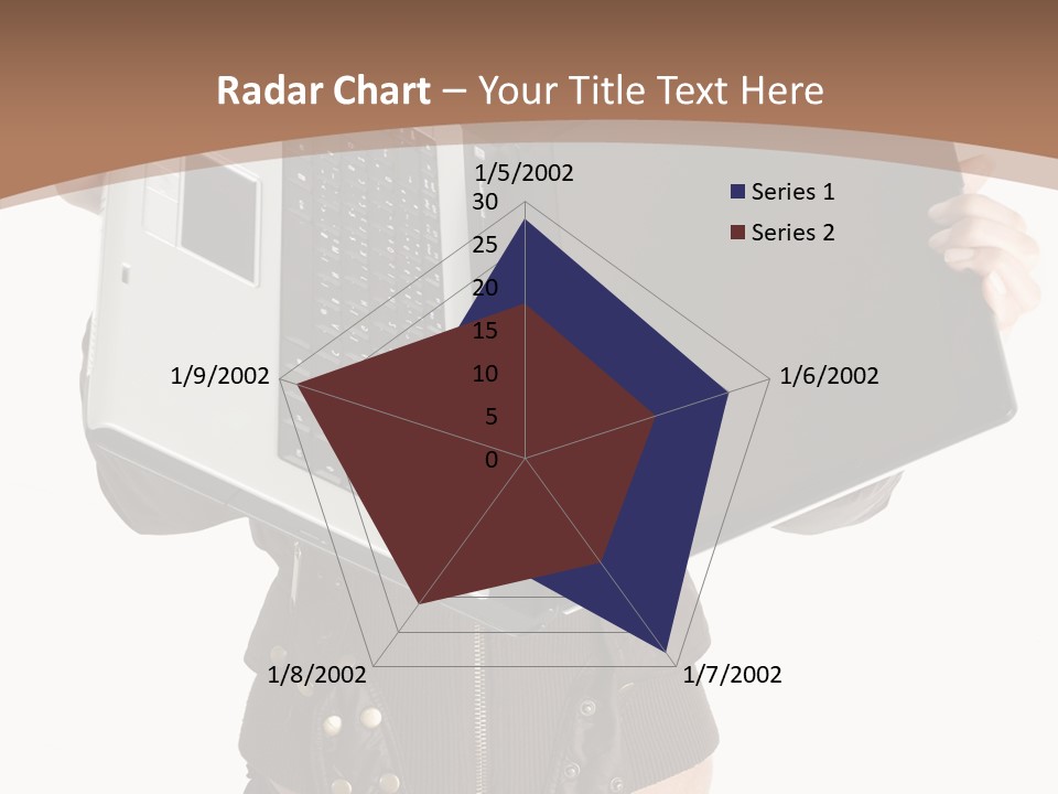 Girl Relaxed Computer PowerPoint Template