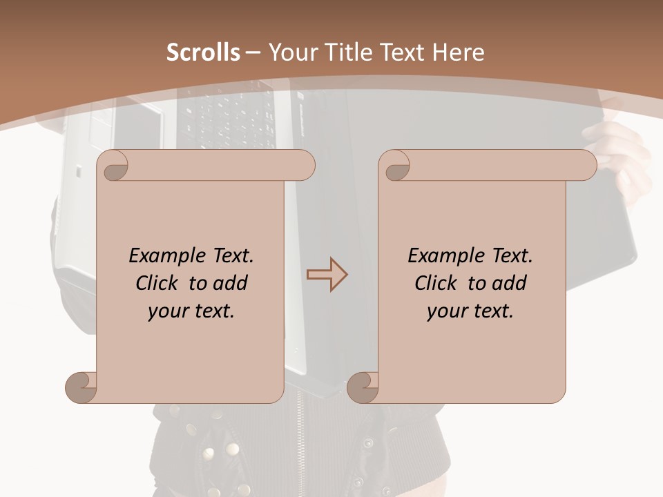 Girl Relaxed Computer PowerPoint Template