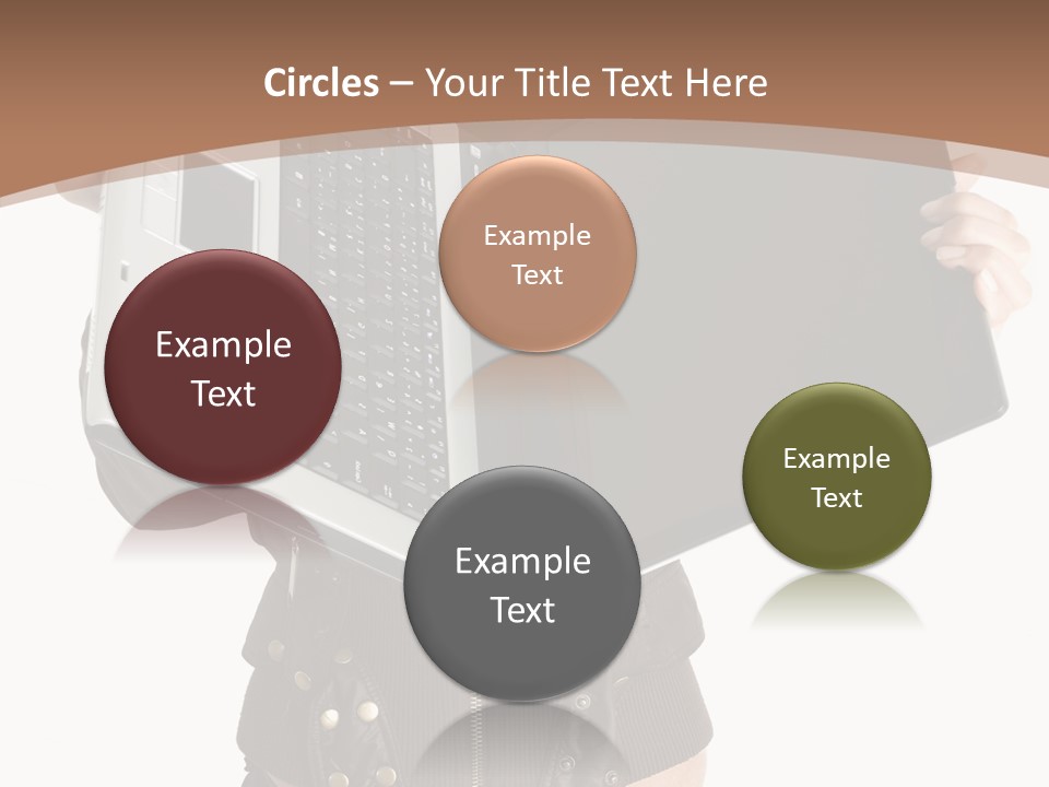 Girl Relaxed Computer PowerPoint Template