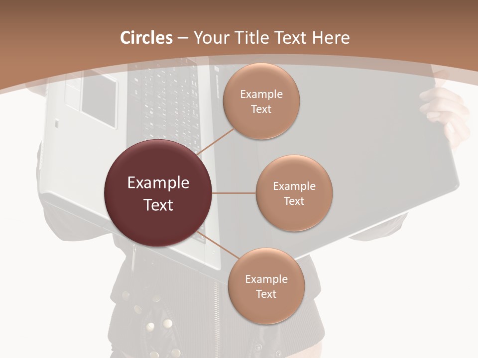 Girl Relaxed Computer PowerPoint Template