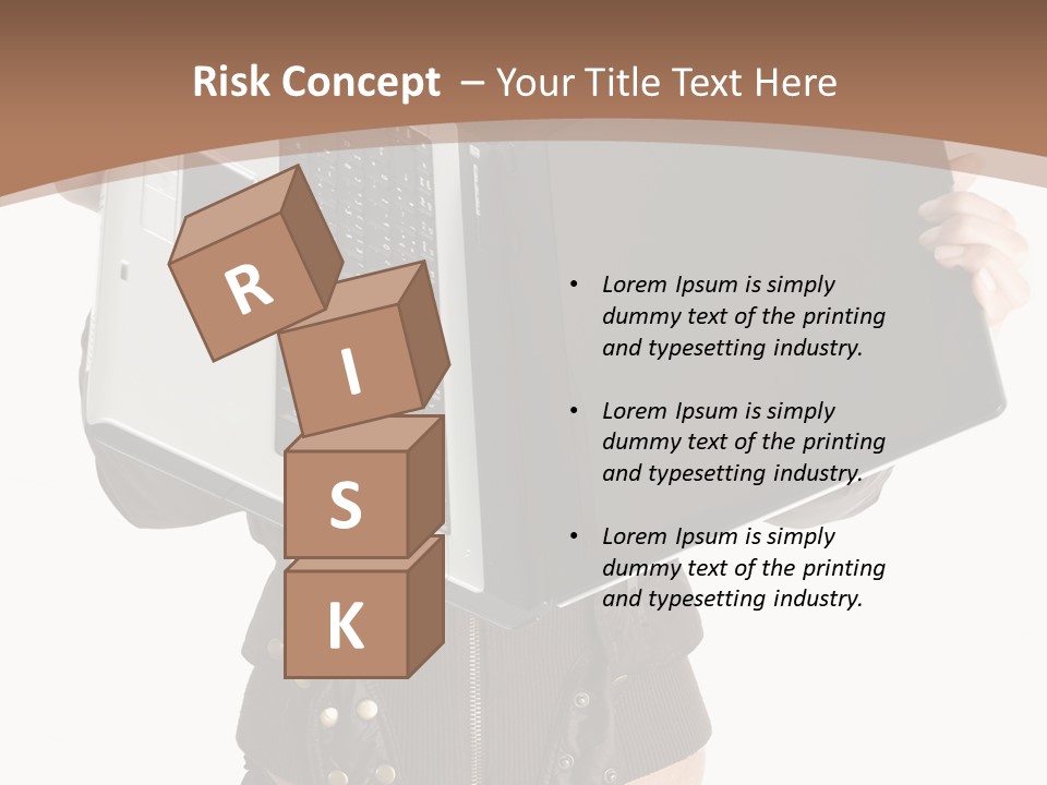 Girl Relaxed Computer PowerPoint Template