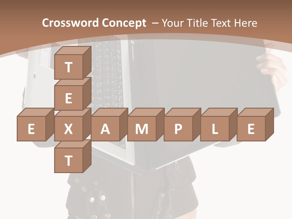 Girl Relaxed Computer PowerPoint Template