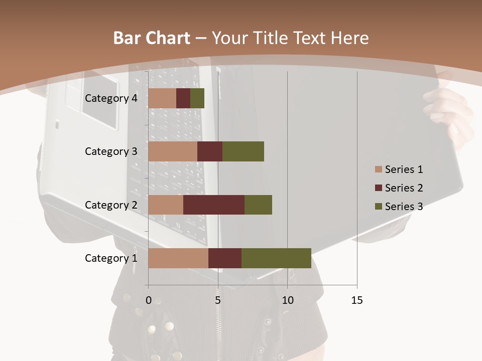 Girl Relaxed Computer PowerPoint Template