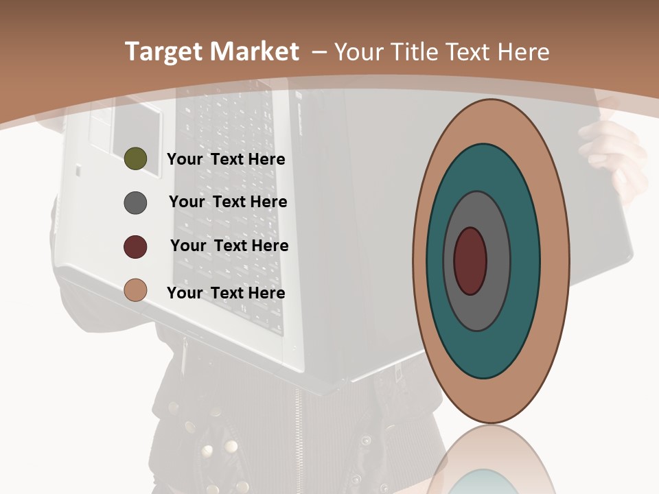 Girl Relaxed Computer PowerPoint Template