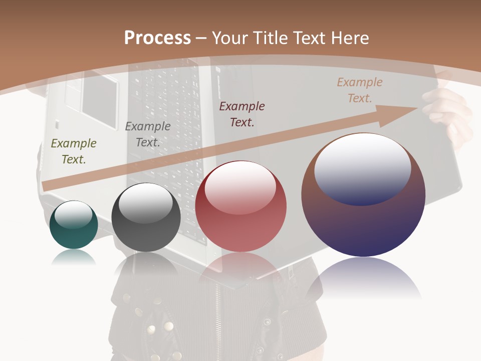 Girl Relaxed Computer PowerPoint Template