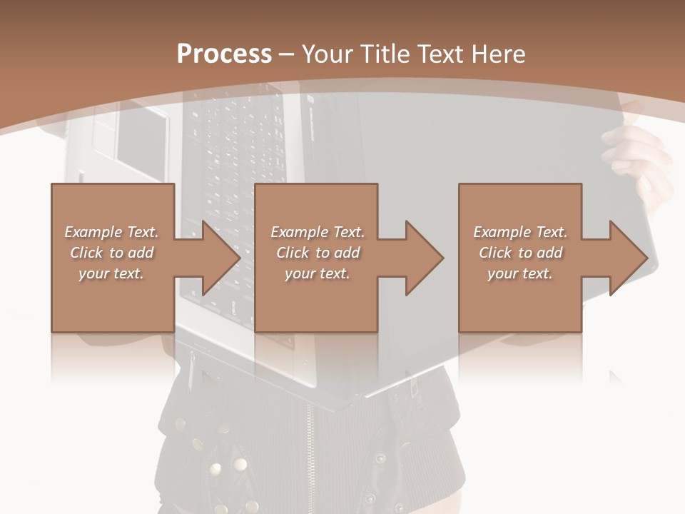 Girl Relaxed Computer PowerPoint Template