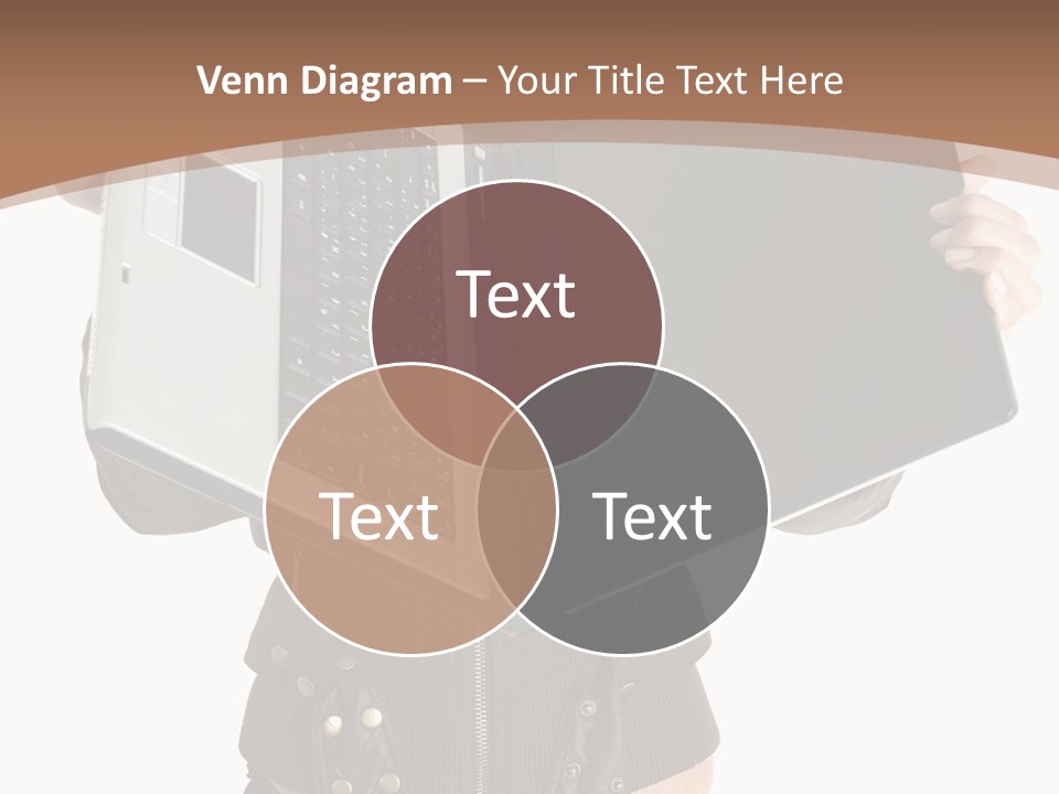 Girl Relaxed Computer PowerPoint Template