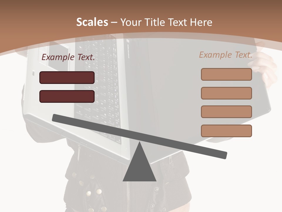 Girl Relaxed Computer PowerPoint Template