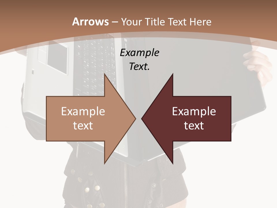 Girl Relaxed Computer PowerPoint Template